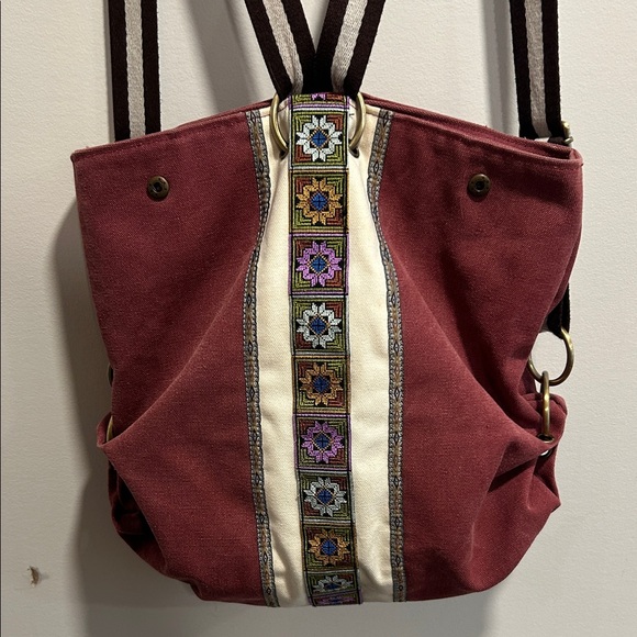 Boho canvas festival style backpack - Picture 1 of 7
